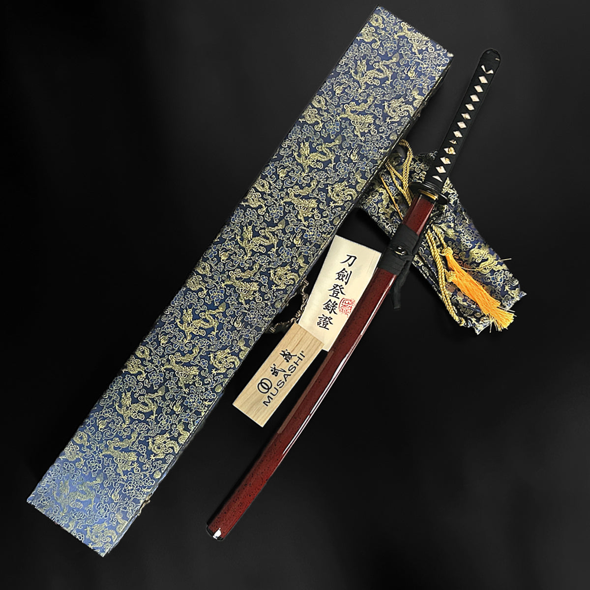Order Musashi Igusa Omote Burgundy Katana - Musashi Swords
