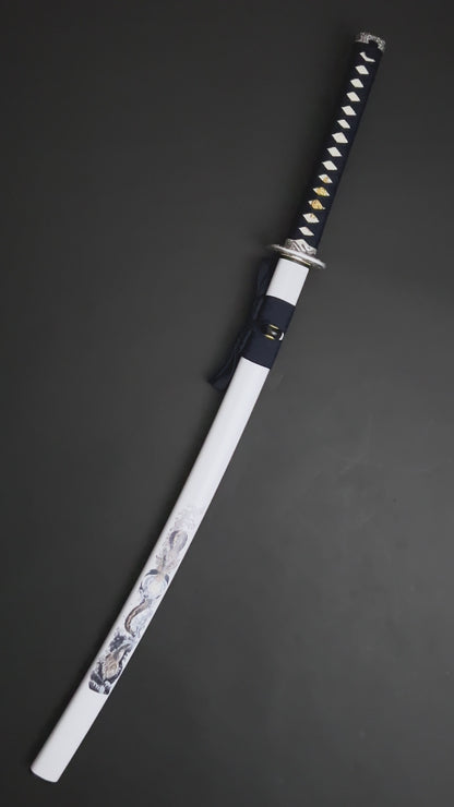 White “Watatsumi” Katana video thumbnail.