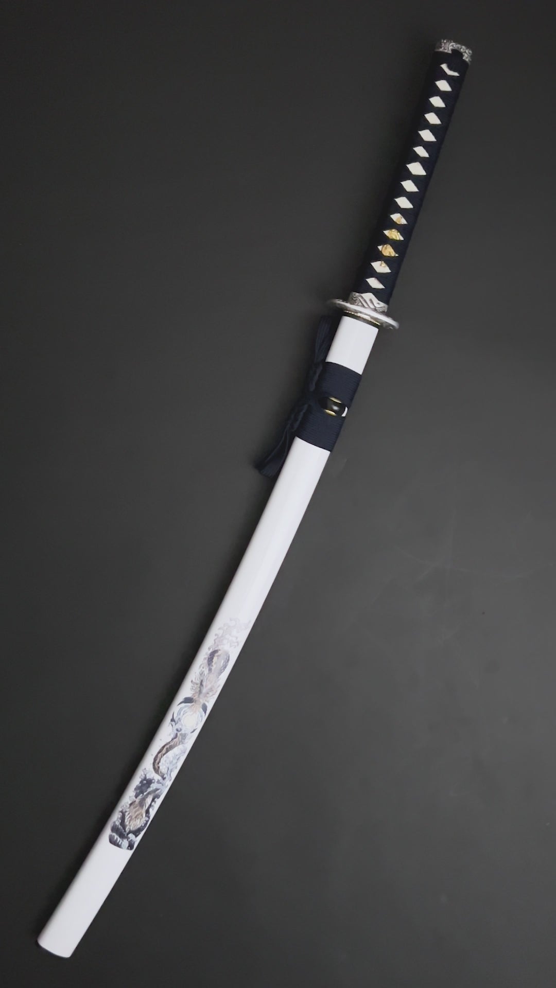 White “Watatsumi” Katana video thumbnail.