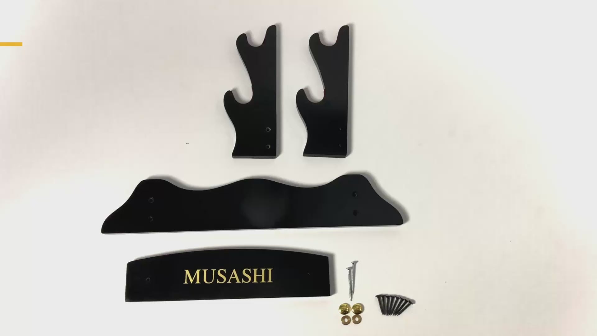 18 3/4" 2 pcs Piano Coating Samurai Sword Wall & Table Stand video thumbnail.