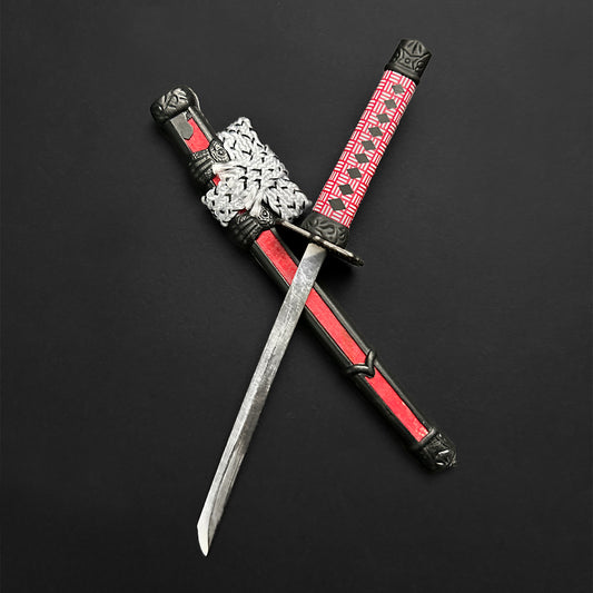 Mini Katana Letter Opener - Red Mini Samurai Sword Letter Opener