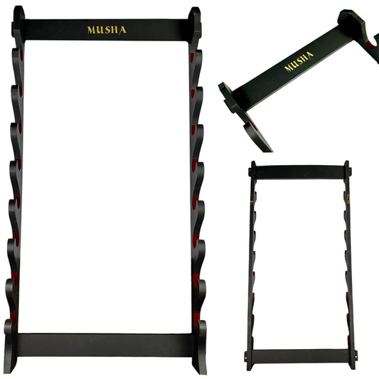 39" Musha 8 PCS Sword Wall Stand