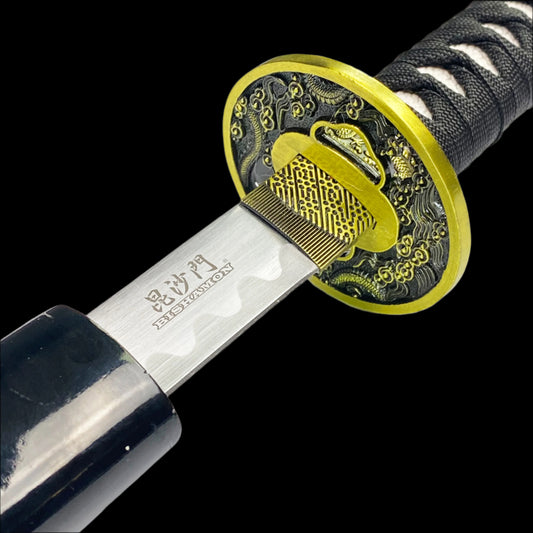 Bishamon Dragon Samurai Sword | Handcrafted Samurai Blade with Stand