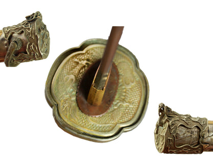 Musashi Shijuuhatte Tachi tsuba and kashira
