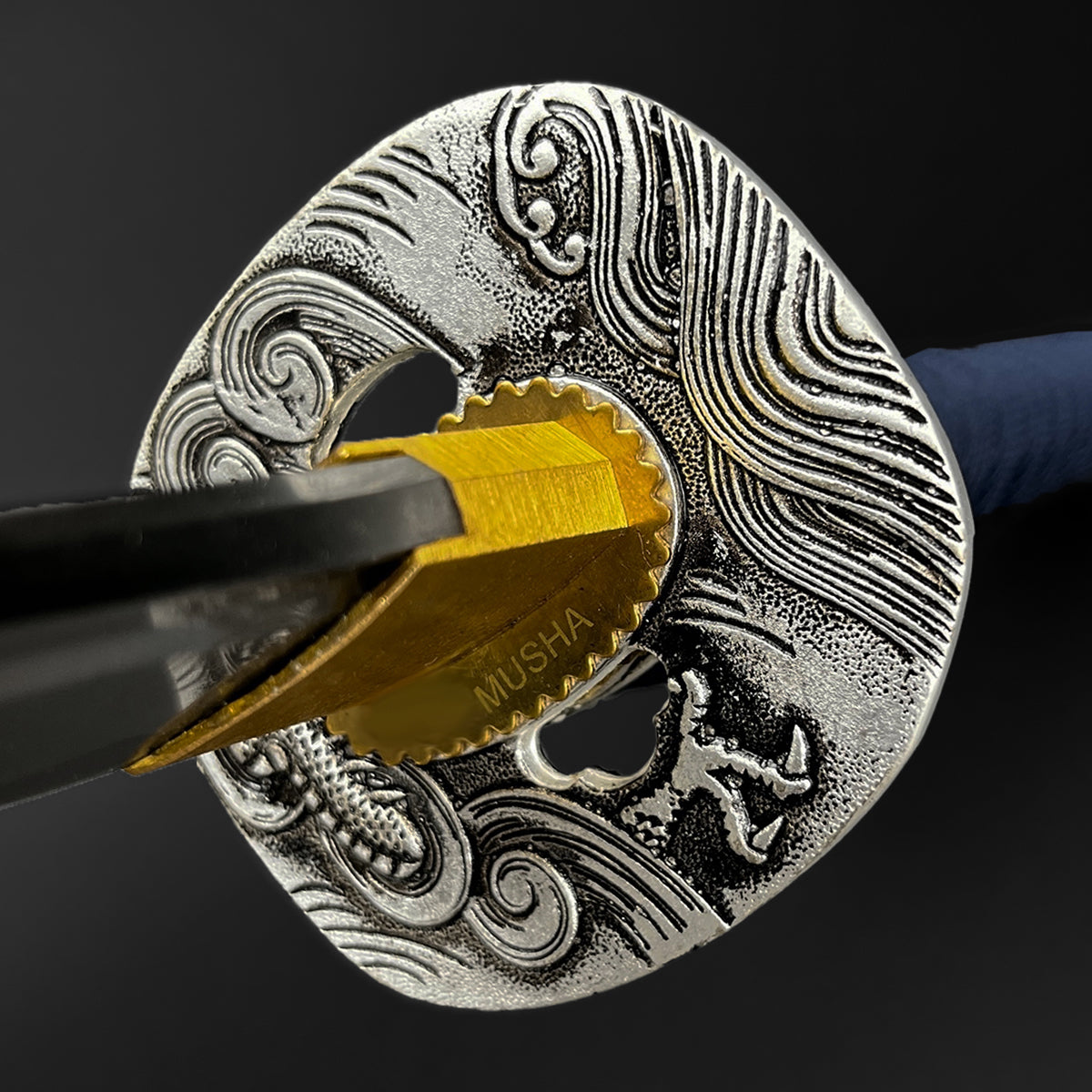 White “Watatsumi” Katana tsuba.