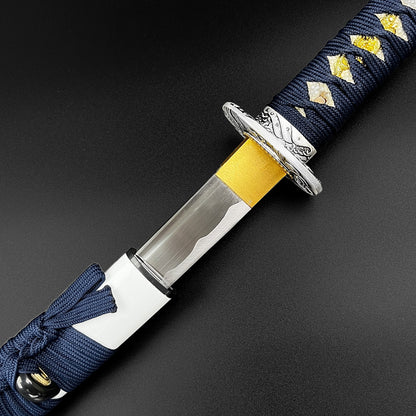 White “Watatsumi” Katana close view.