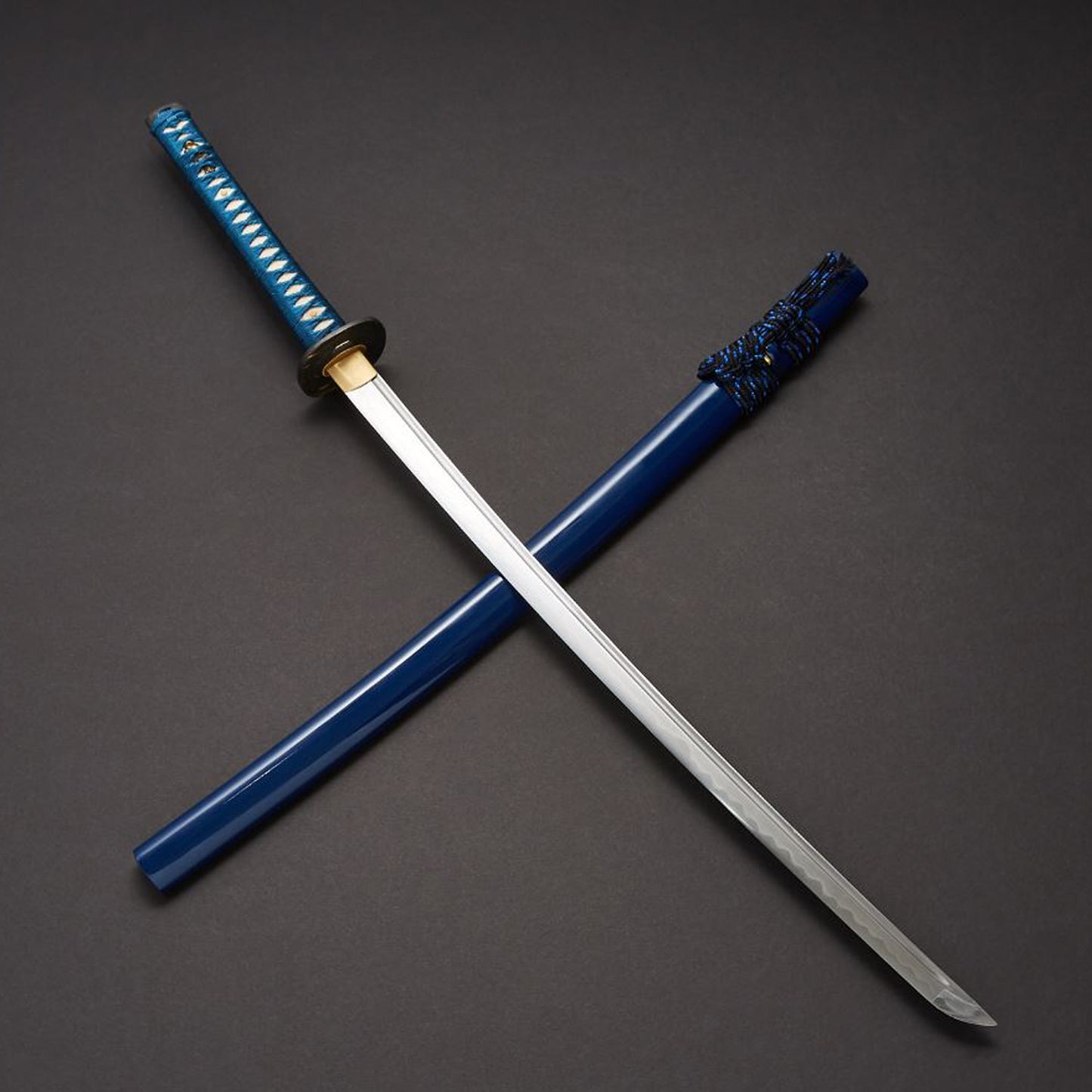 Musashi "Umigame" Katana with its blue saya.