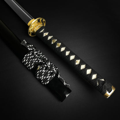 Musashi "Gold Dragonfly" Katana tsuka and sageo.