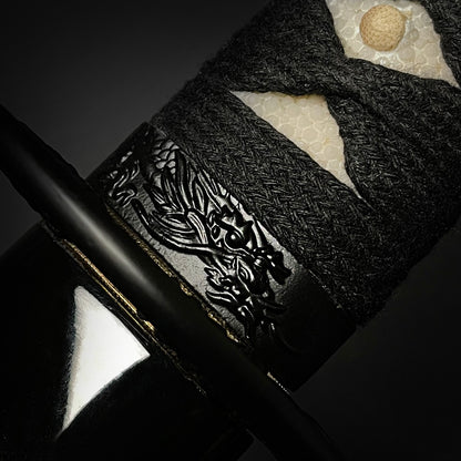 Black "Ryu" Katana fuchi.