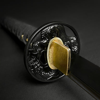 Black "Ryu" Katana habaki.
