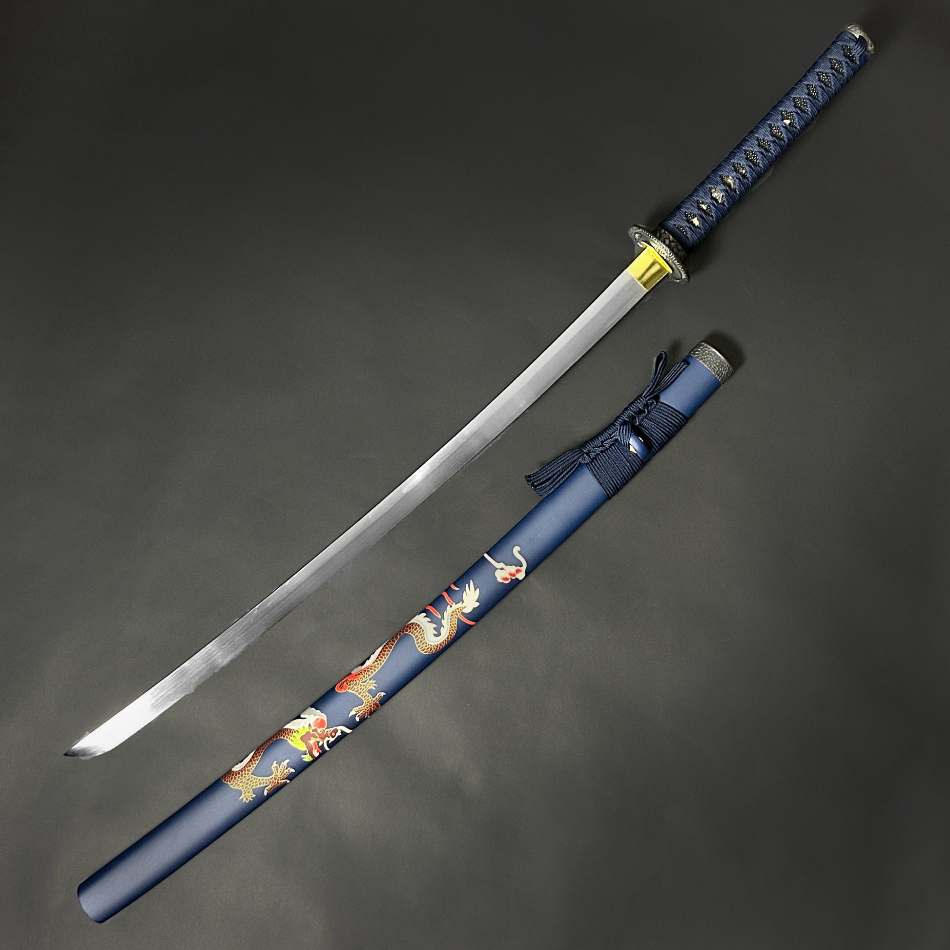 Musha "Mizuchi"(The Hornless Dragon) Blue Katana