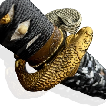 Musashi Platinum Collection katana tsuba close-up